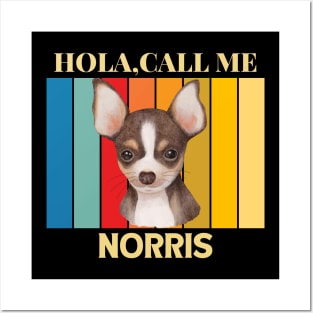 Hola,call me Norris Dog Named T-Shirt Posters and Art